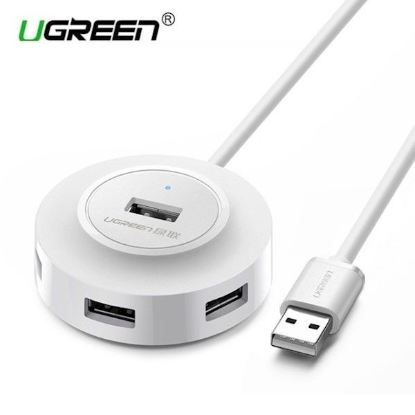 Ugreen CR106 USB2.0 4 Port Hub beli