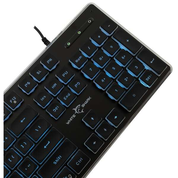 White Shark GK-003141 Tachi crna USB gejmerska tastatura