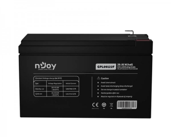 NJOY GPL09122F baterija za UPS 12V 9Ah (BTVACIUOCTO2FCW02B) 